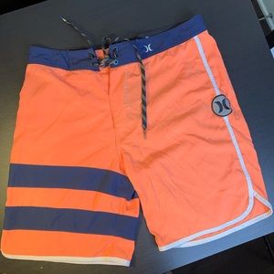 Size S Orange board shorts Hurley used